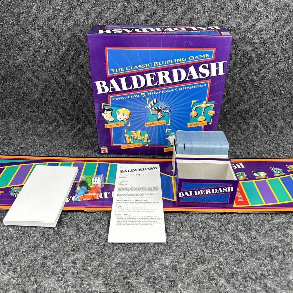 Balderdash Board Game A Classic Bluffing Game Mattel 2003 Complete